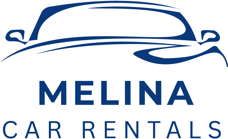 melina car rental corfu logo blue